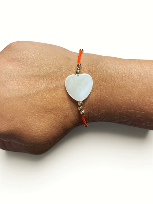 Gilded Love Bracelet in Orange