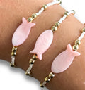 Moonfish Bracelet | Pink Mother of Pearl & 14k Gold Filled Beads